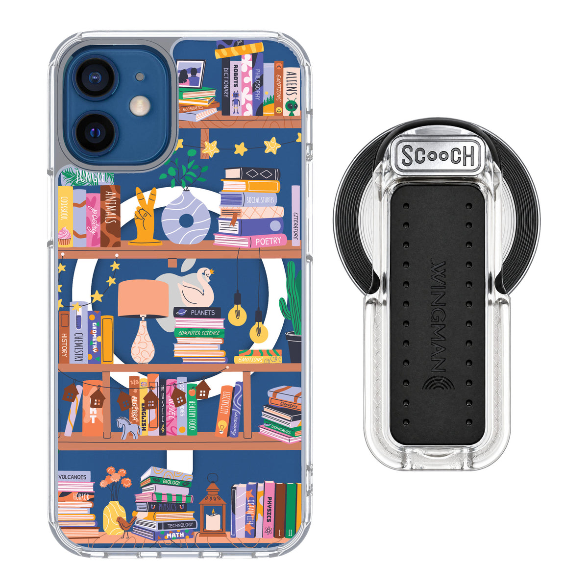Scooch MagCase Little Library for iPhone 12 mini — MagSafe Wingback Bundle - Clear