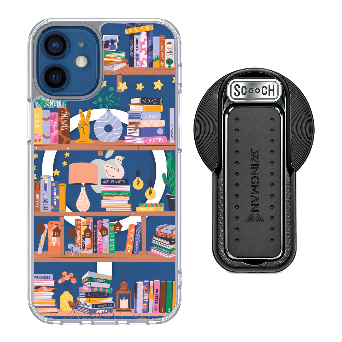 Scooch MagCase Little Library for iPhone 12 mini — MagSafe Wingback Bundle - Black