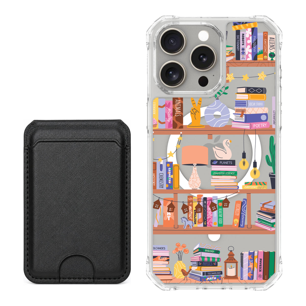 Scooch MagCase Little Library for iPhone 15 Pro Max — Black MagWallet Bundle
