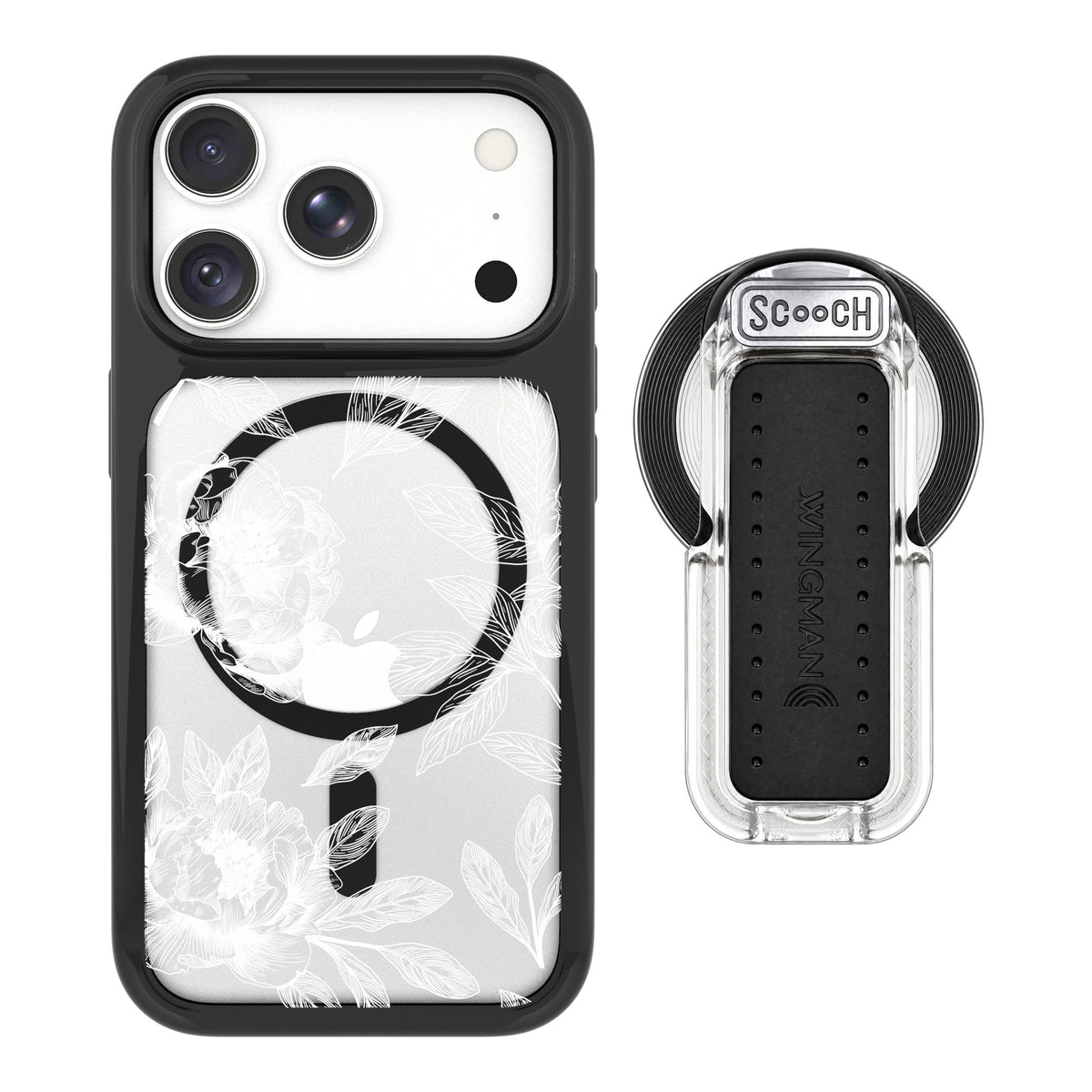 Scooch MagCase Chinoiserie for iPhone 18 Pro Max — MagSafe Wingback Bundle - Clear