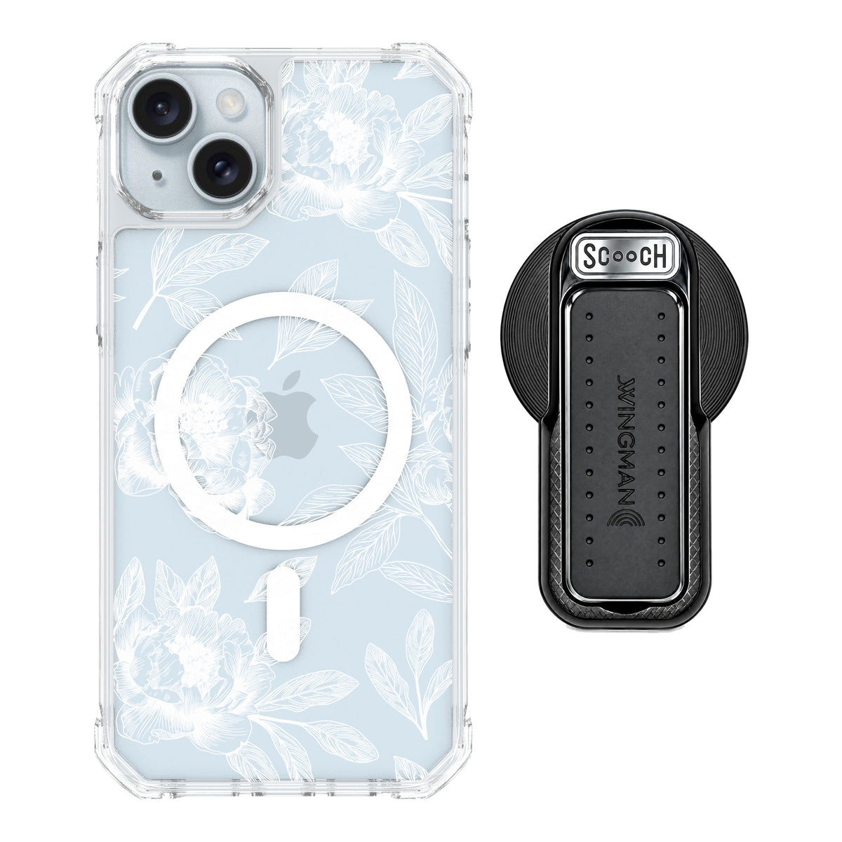 Scooch MagCase Chinoiserie for iPhone 14 Plus — MagSafe Wingback Bundle - Black