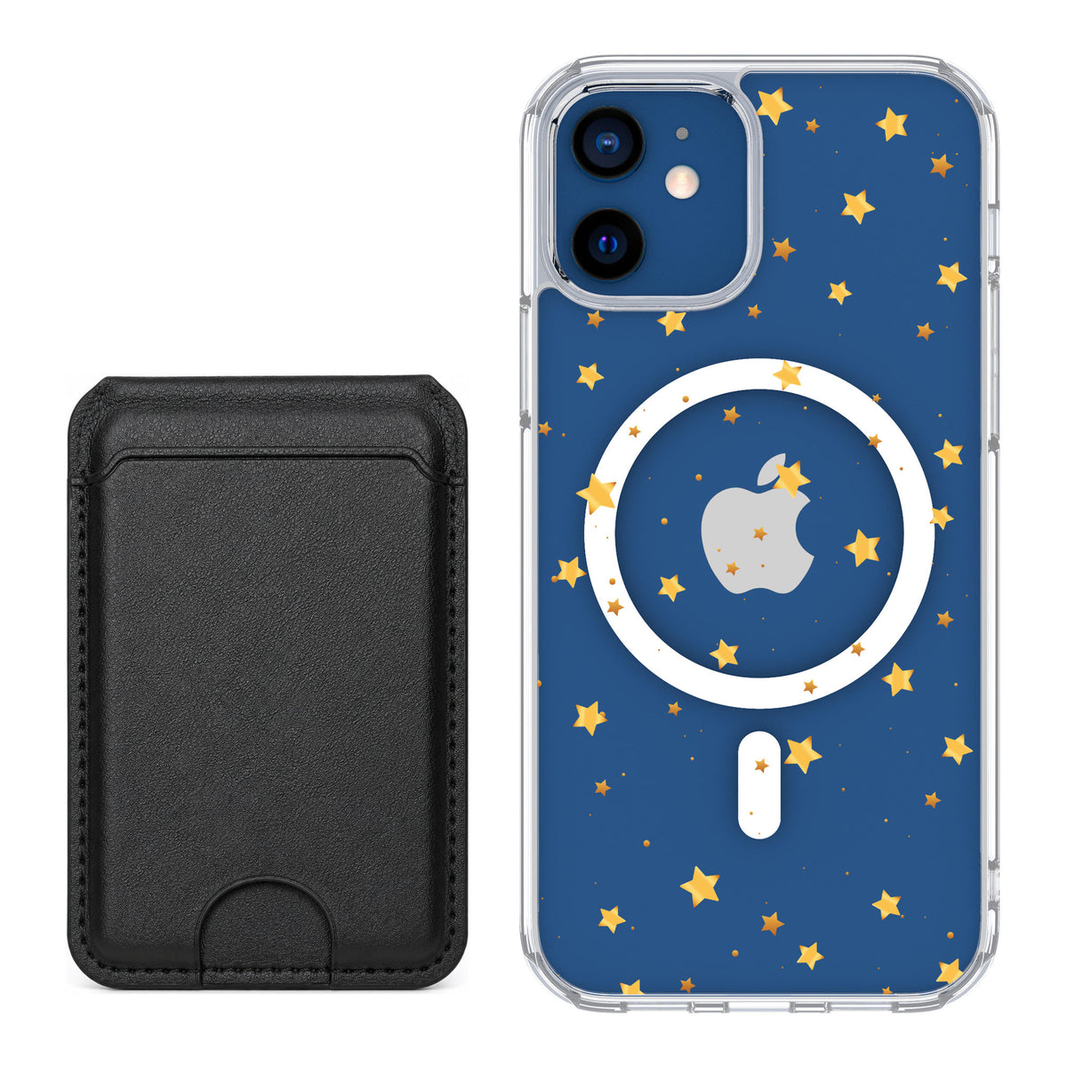Scooch MagCase Gold Stars for iPhone 12 — Black MagWallet Bundle
