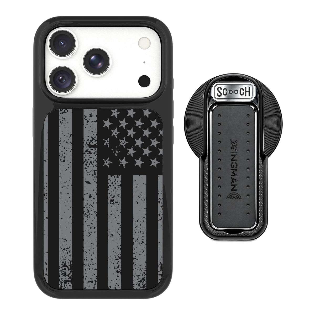 Scooch MagCase Weathered Glory for iPhone 18 Pro — MagSafe Wingback Bundle - Black