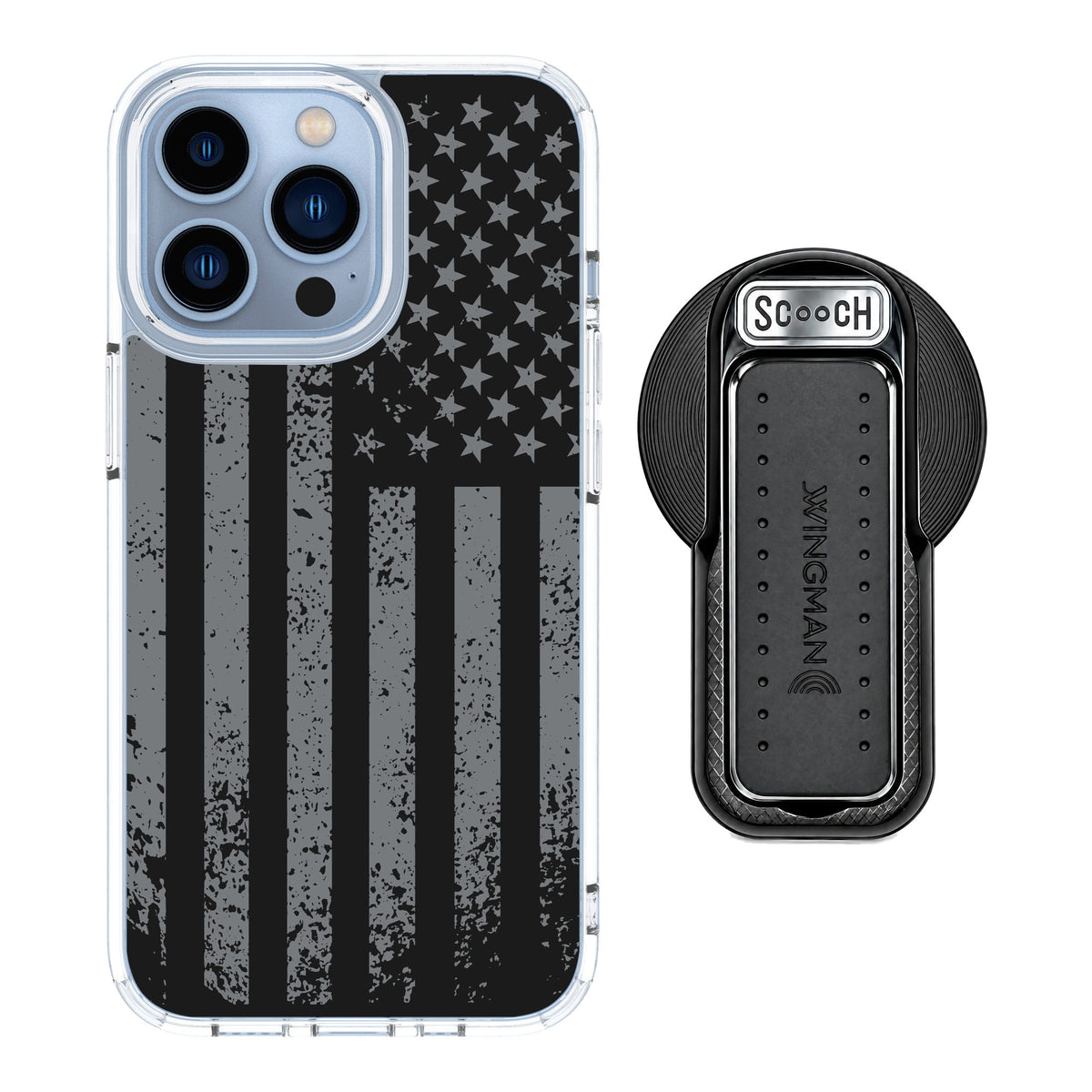 Scooch MagCase Weathered Glory for iPhone 13 Pro — MagSafe Wingback Bundle - Black