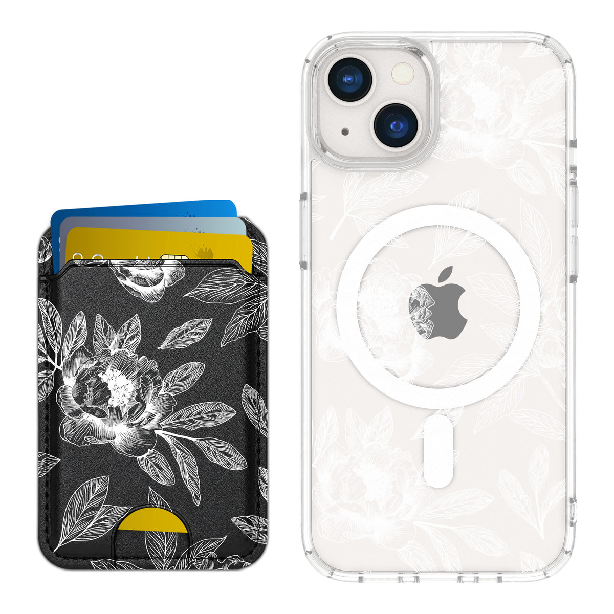 Scooch MagCase Chinoiserie for iPhone 13 — Matching MagWallet Bundle