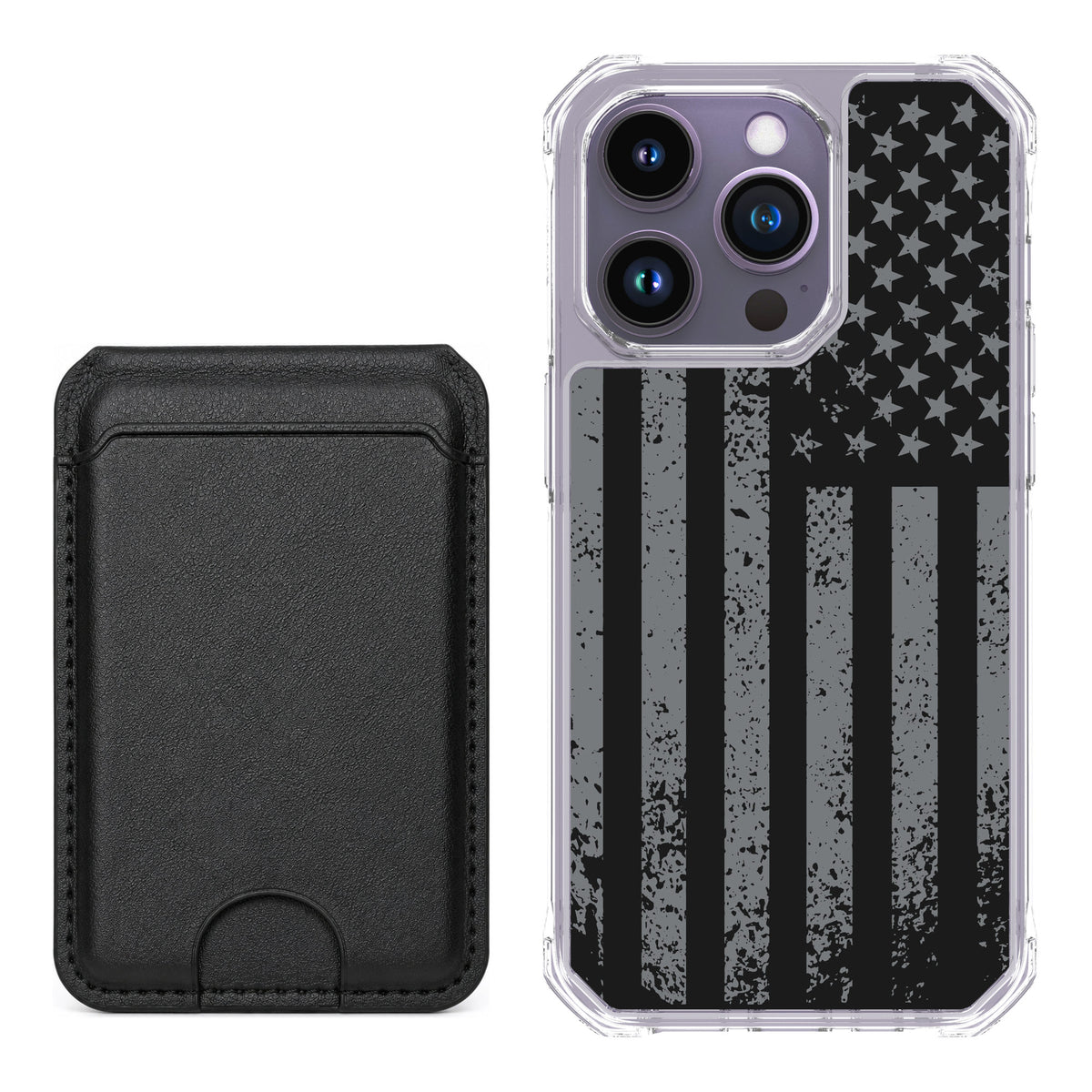 Scooch MagCase Weathered Glory for iPhone 14 Pro — Black MagWallet Bundle