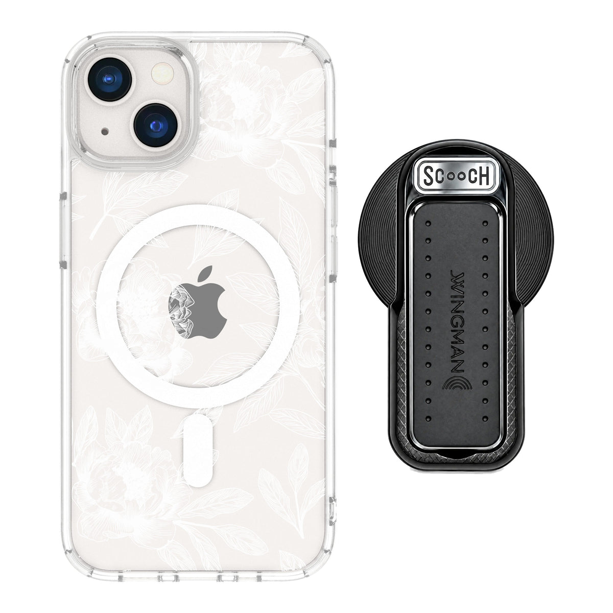 Scooch MagCase Chinoiserie for iPhone 13 — MagSafe Wingback Bundle - Black
