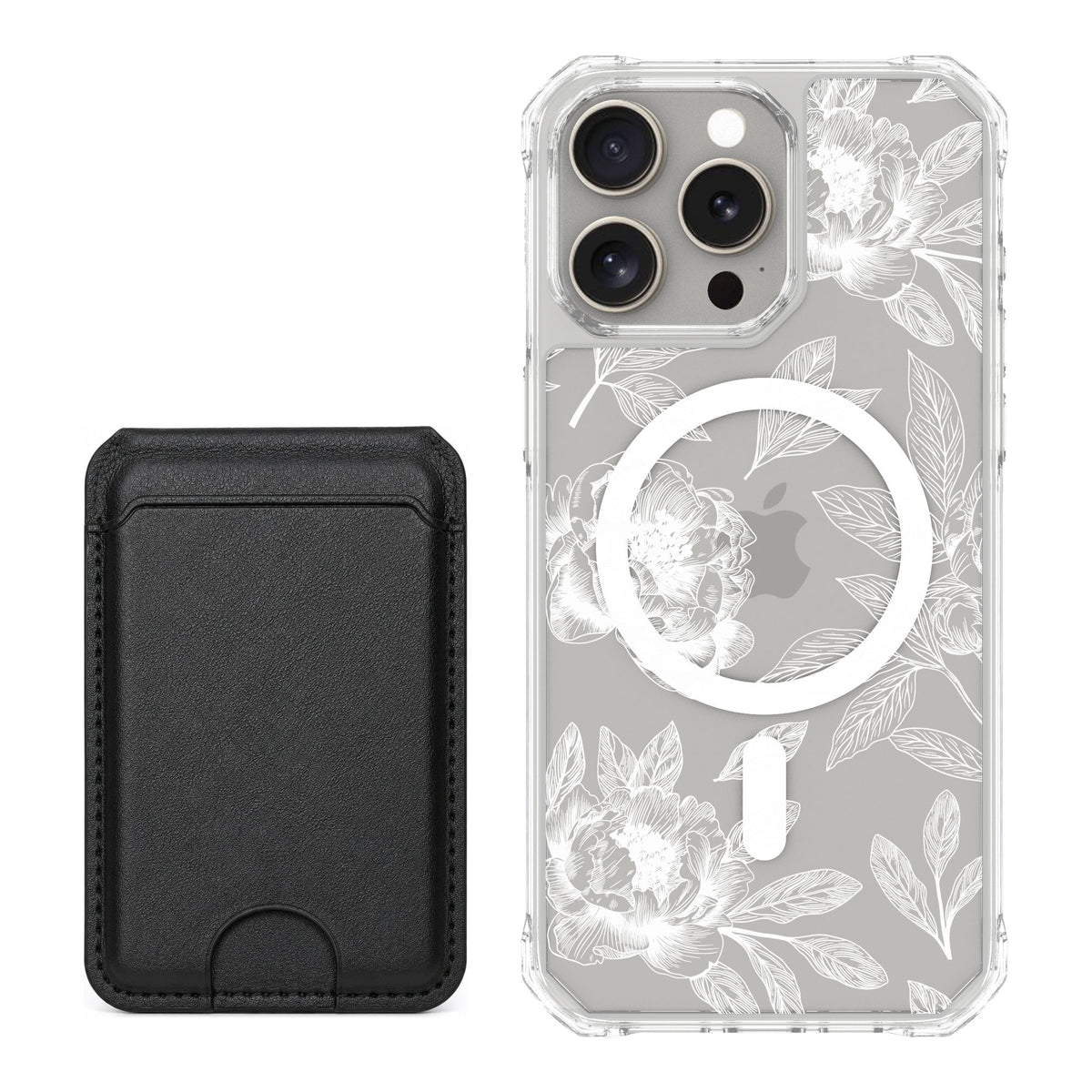 Scooch MagCase Chinoiserie for iPhone 15 Pro Max — Black MagWallet Bundle