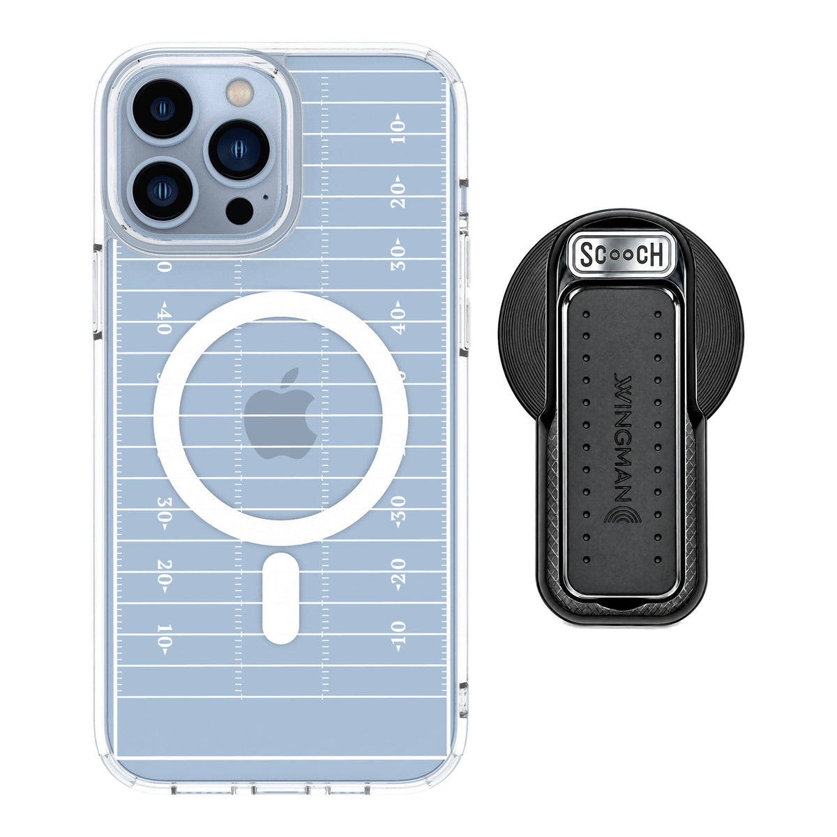 Scooch MagCase Yard Lines for iPhone 13 Pro Max — MagSafe Wingback Bundle - Black