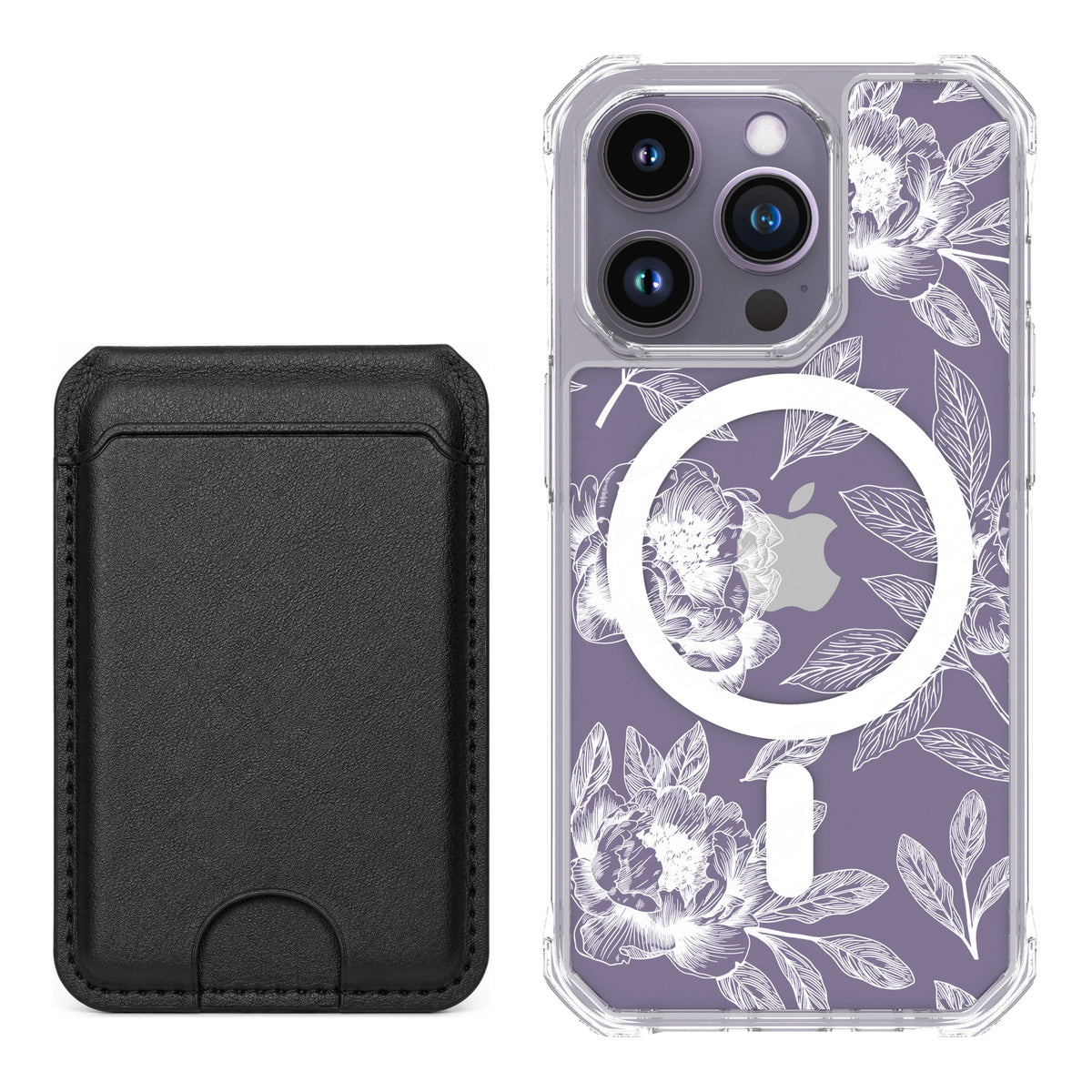 Scooch MagCase Chinoiserie for iPhone 14 Pro — Black MagWallet Bundle