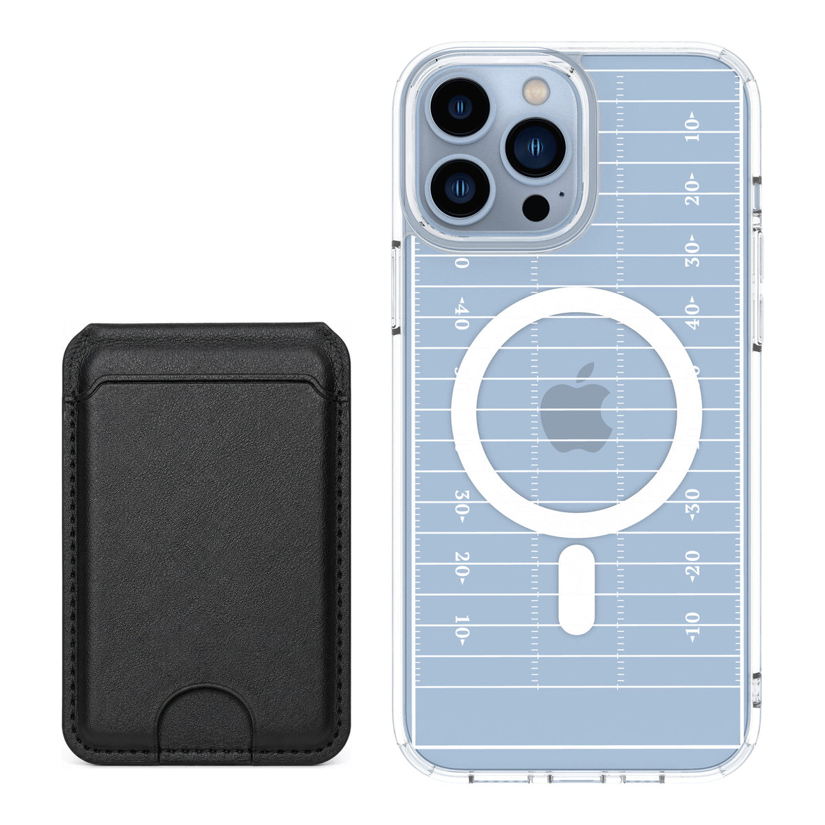 Scooch MagCase Yard Lines for iPhone 13 Pro Max — Black MagWallet Bundle