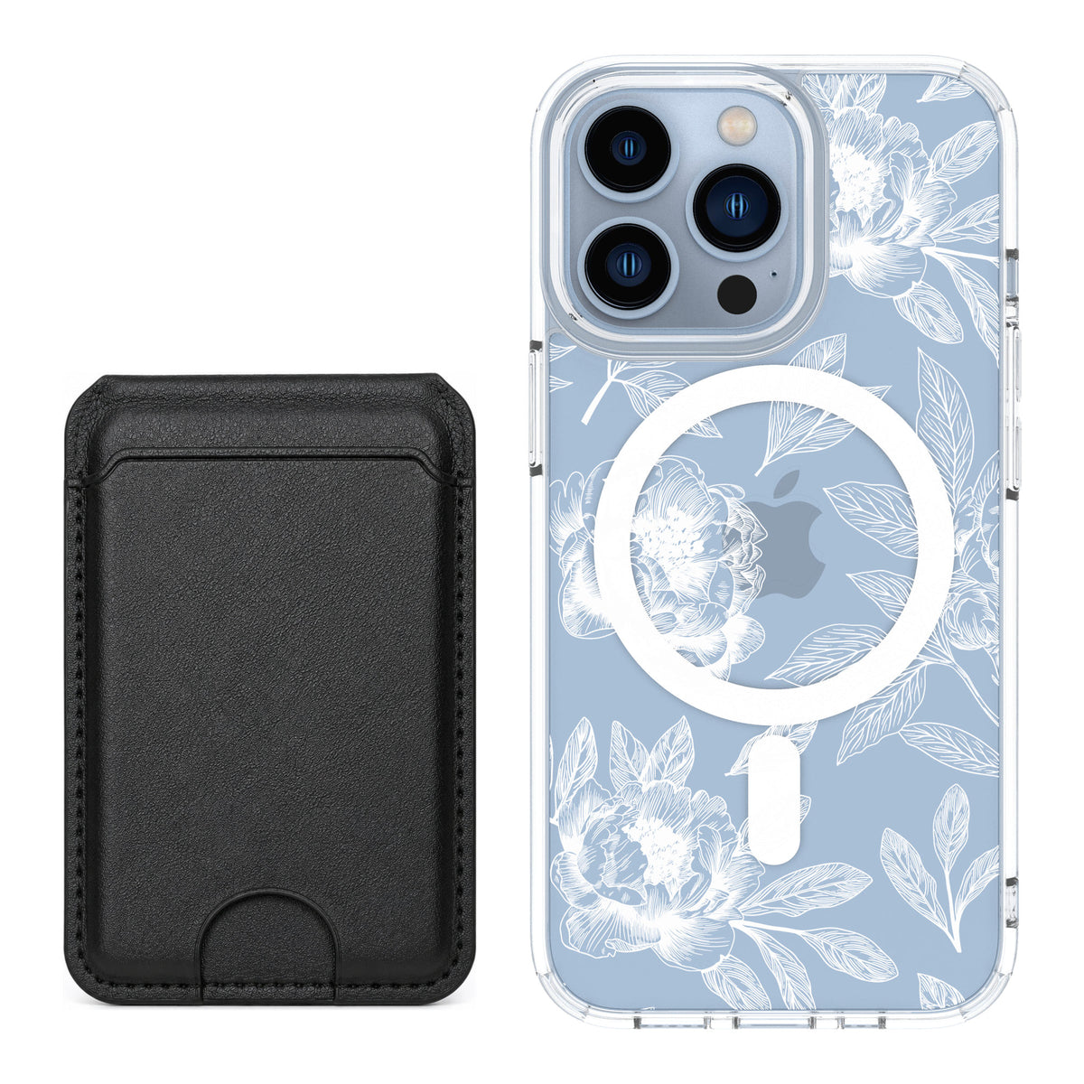 Scooch MagCase Chinoiserie for iPhone 13 Pro — Black MagWallet Bundle