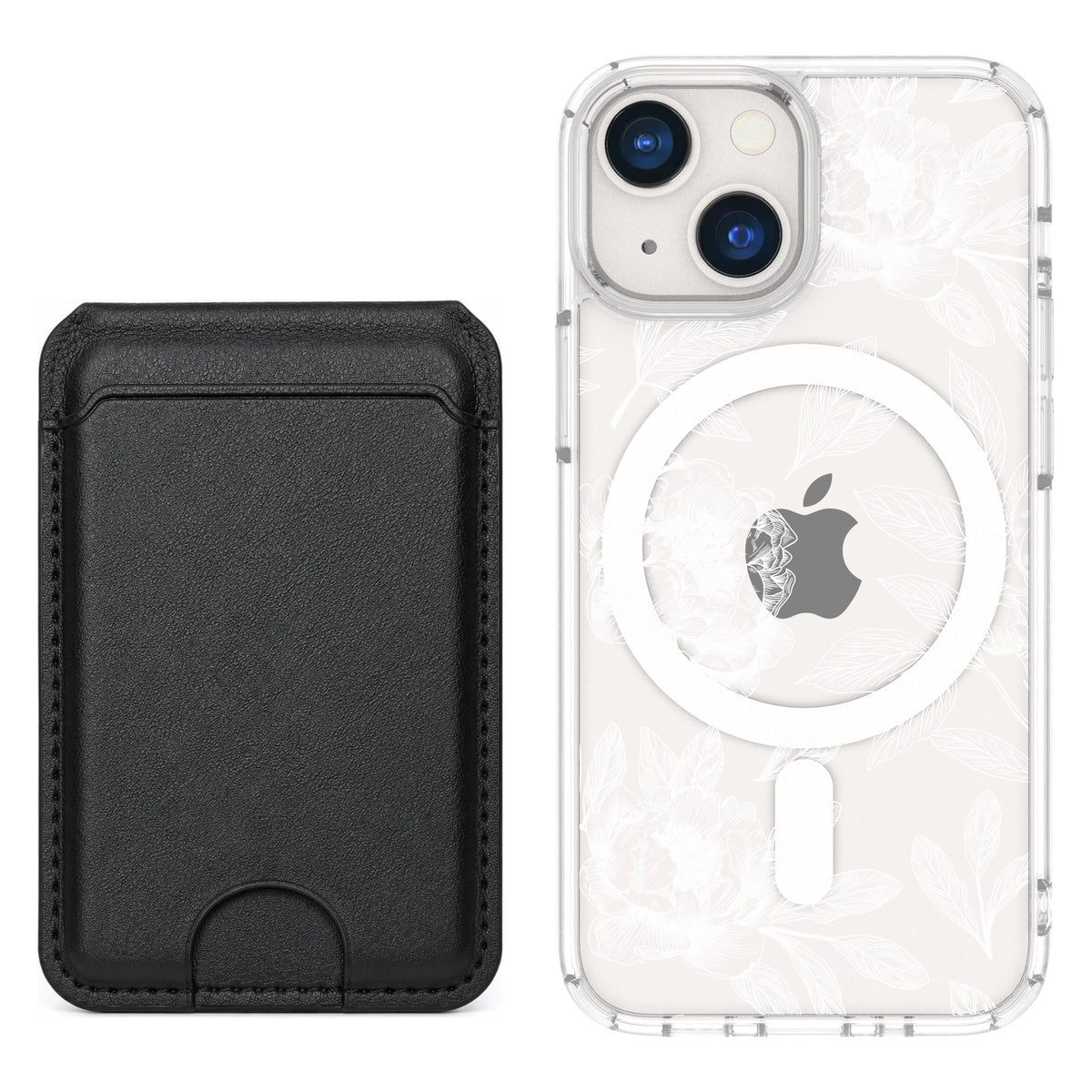 Scooch MagCase Chinoiserie for iPhone 13 mini — Black MagWallet Bundle
