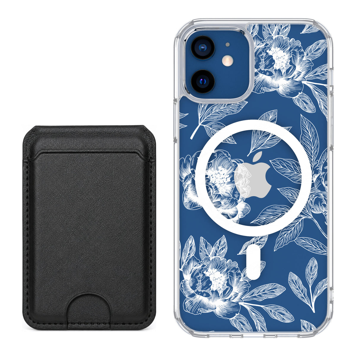 Scooch MagCase Chinoiserie for iPhone 12 — Black MagWallet Bundle