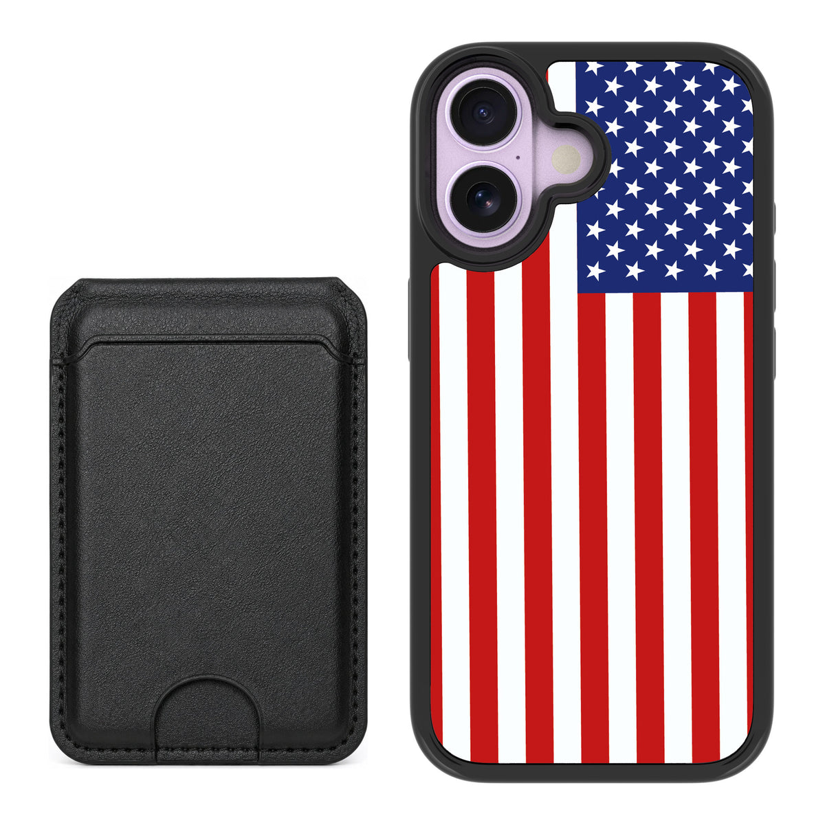 Scooch MagCase Stars And Stripes for iPhone 17 — Black MagWallet Bundle