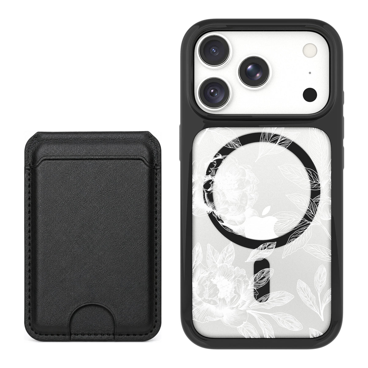 Scooch MagCase Chinoiserie for iPhone 17 Pro — Black MagWallet Bundle
