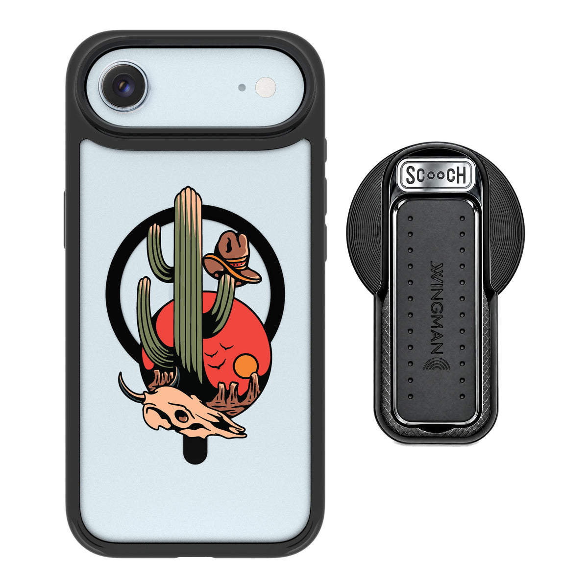 Scooch MagCase Cactus Flash for iPhone Air — MagSafe Wingback Bundle - Black
