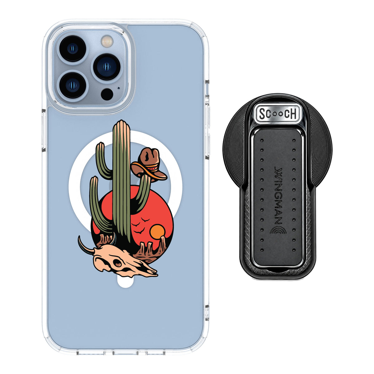 Scooch MagCase Cactus Flash for iPhone 13 Pro Max — MagSafe Wingback Bundle - Black
