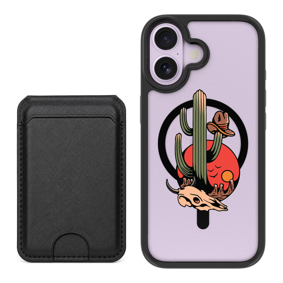 Scooch MagCase Cactus Flash for iPhone 17 — Black MagWallet Bundle