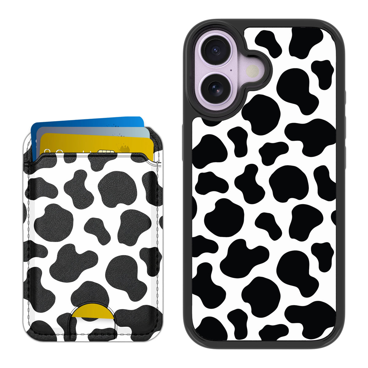 Scooch MagCase Cow Print for iPhone 17 — Matching MagWallet Bundle