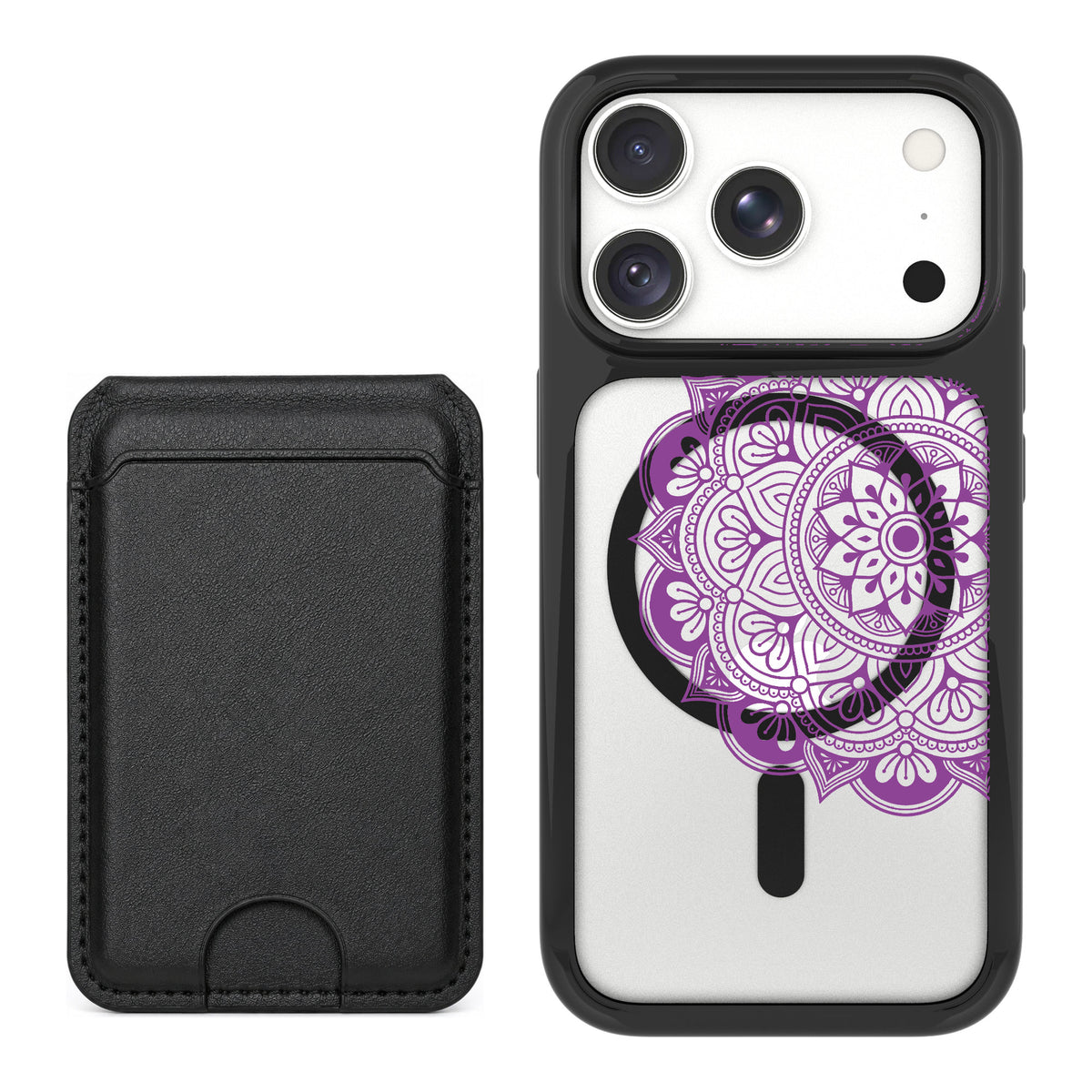 Scooch MagCase Mandala Dreams for iPhone 18 Pro Max — Black MagWallet Bundle
