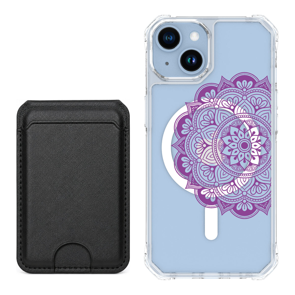Scooch MagCase Mandala Dreams for iPhone 14 — Black MagWallet Bundle