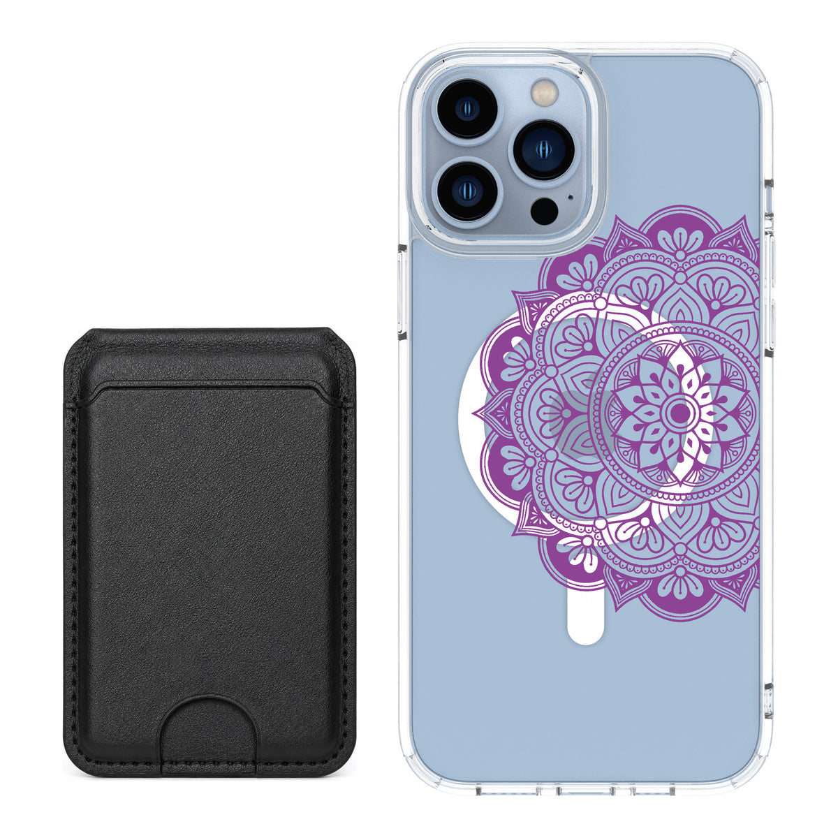 Scooch MagCase Mandala Dreams for iPhone 13 Pro Max — Black MagWallet Bundle