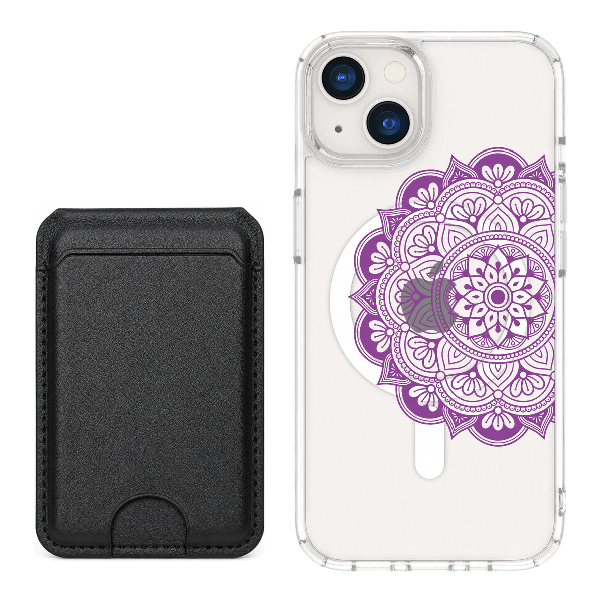 Scooch MagCase Mandala Dreams for iPhone 13 — Black MagWallet Bundle