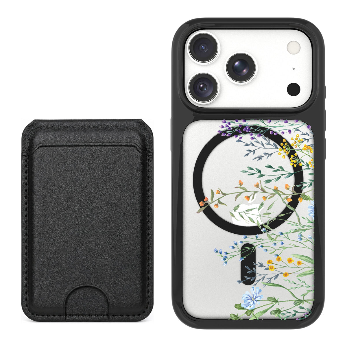 Scooch MagCase Meadow Bloom for iPhone 18 Pro Max — Black MagWallet Bundle