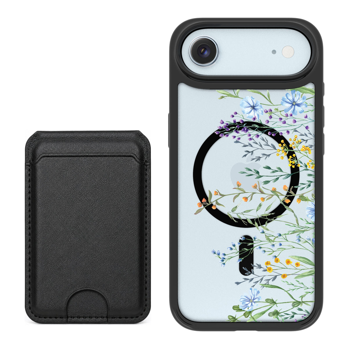 Scooch MagCase Meadow Bloom for iPhone Air — Black MagWallet Bundle