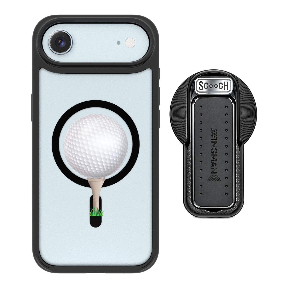 Scooch MagCase Tee Time for iPhone Air — MagSafe Wingback Bundle - Black