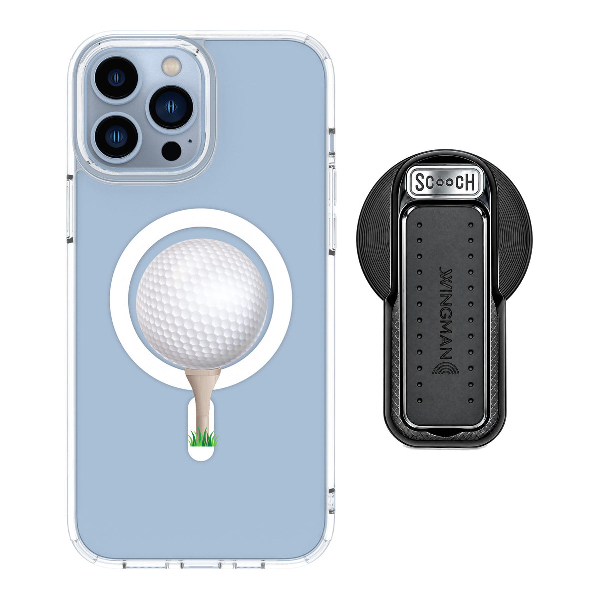 Scooch MagCase Tee Time for iPhone 13 Pro Max — MagSafe Wingback Bundle - Black