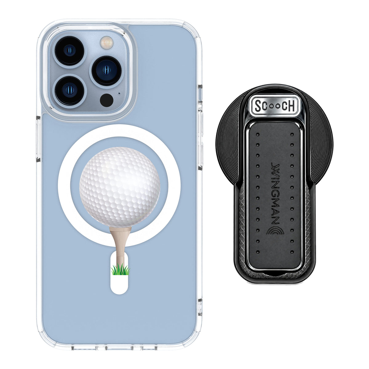 Scooch MagCase Tee Time for iPhone 13 Pro — MagSafe Wingback Bundle - Black
