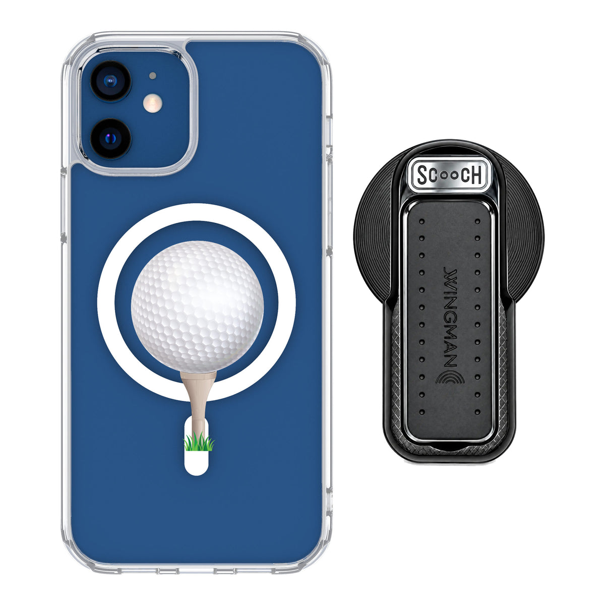 Scooch MagCase Tee Time for iPhone 12 — MagSafe Wingback Bundle - Black