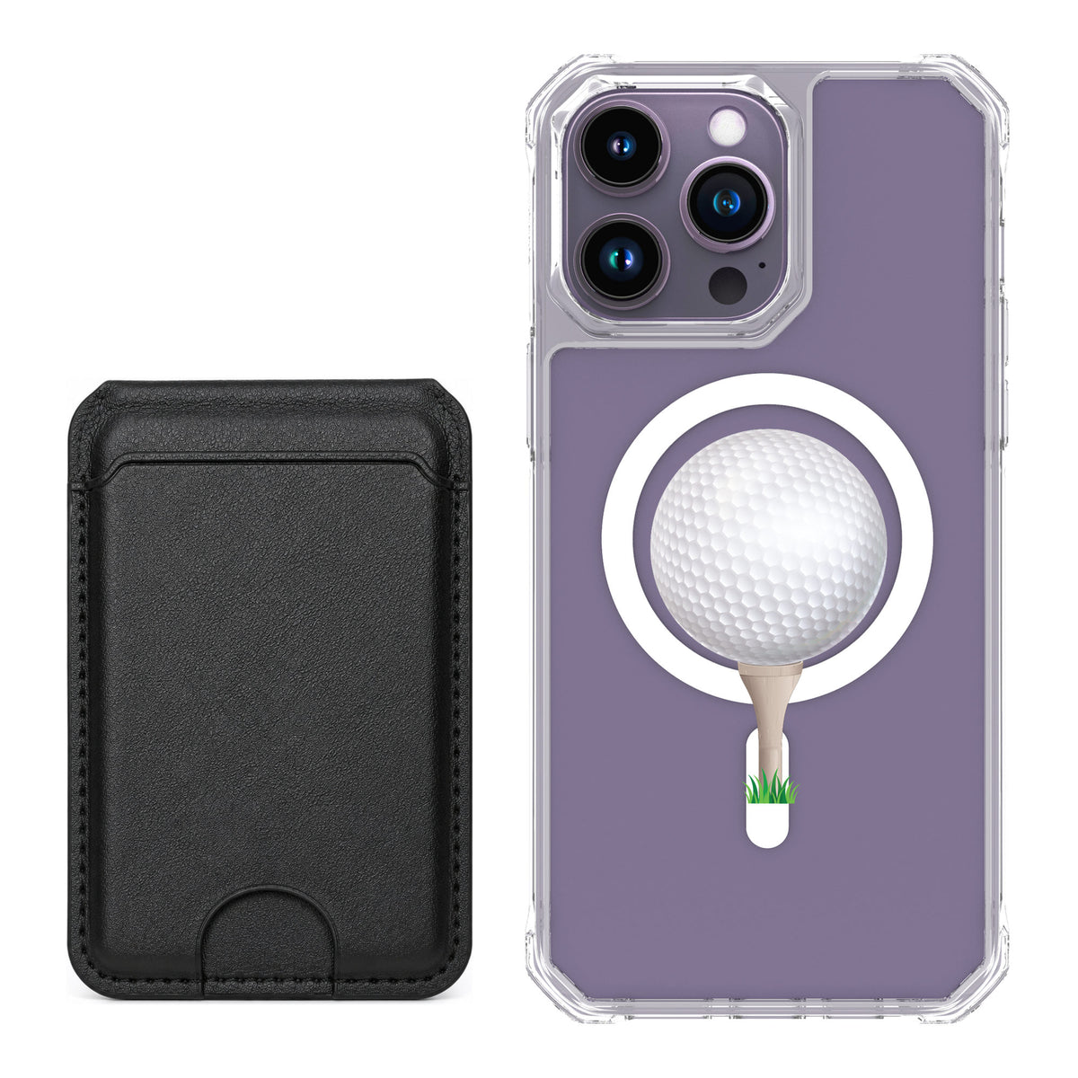 Scooch MagCase Tee Time for iPhone 14 Pro Max — Black MagWallet Bundle