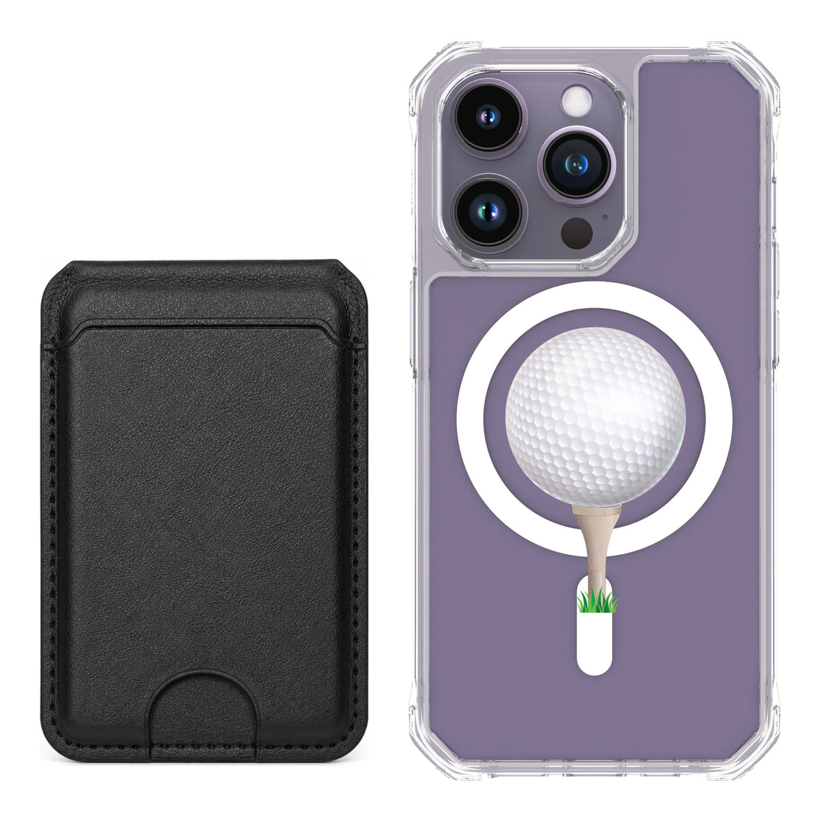 Scooch MagCase Tee Time for iPhone 14 Pro — Black MagWallet Bundle