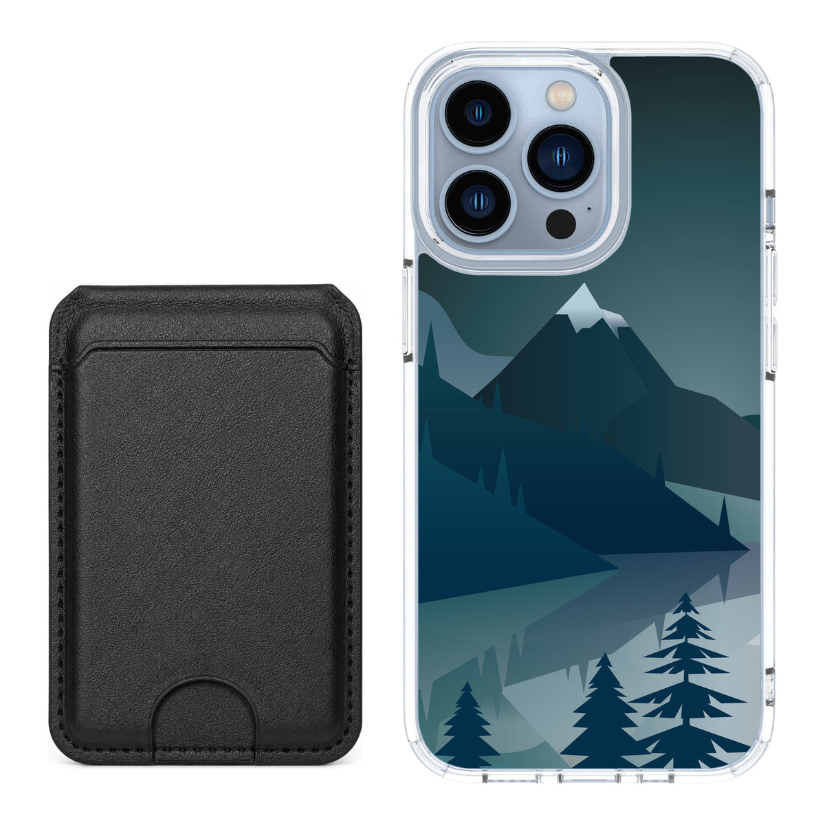 Scooch MagCase Midnight Ridge for iPhone 13 Pro — Black MagWallet Bundle