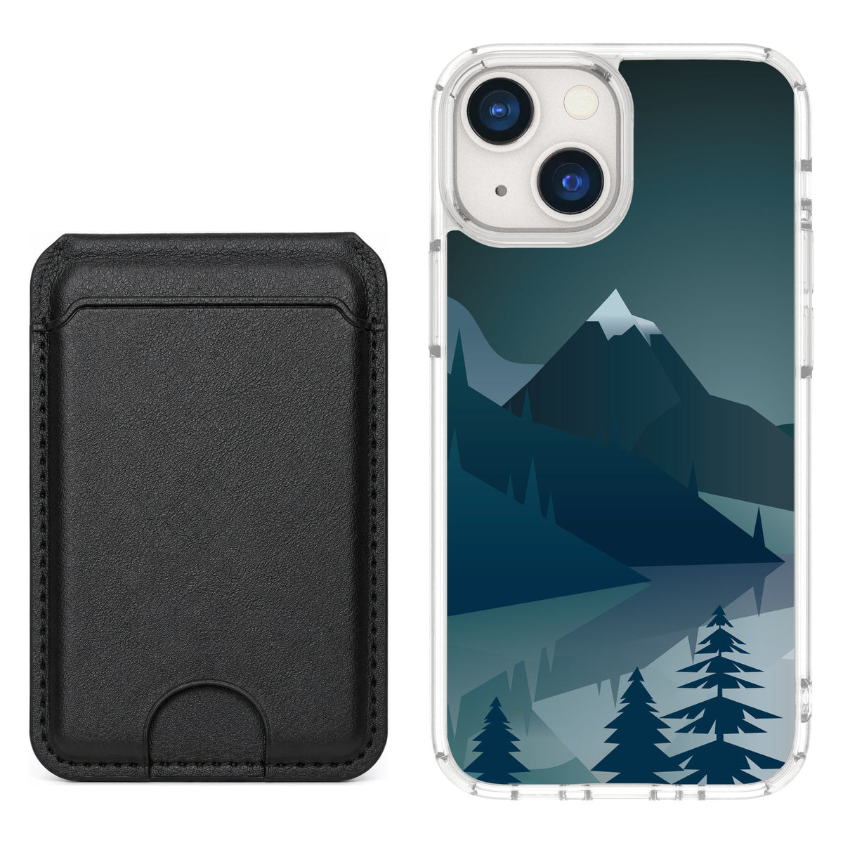 Scooch MagCase Midnight Ridge for iPhone 13 mini — Black MagWallet Bundle