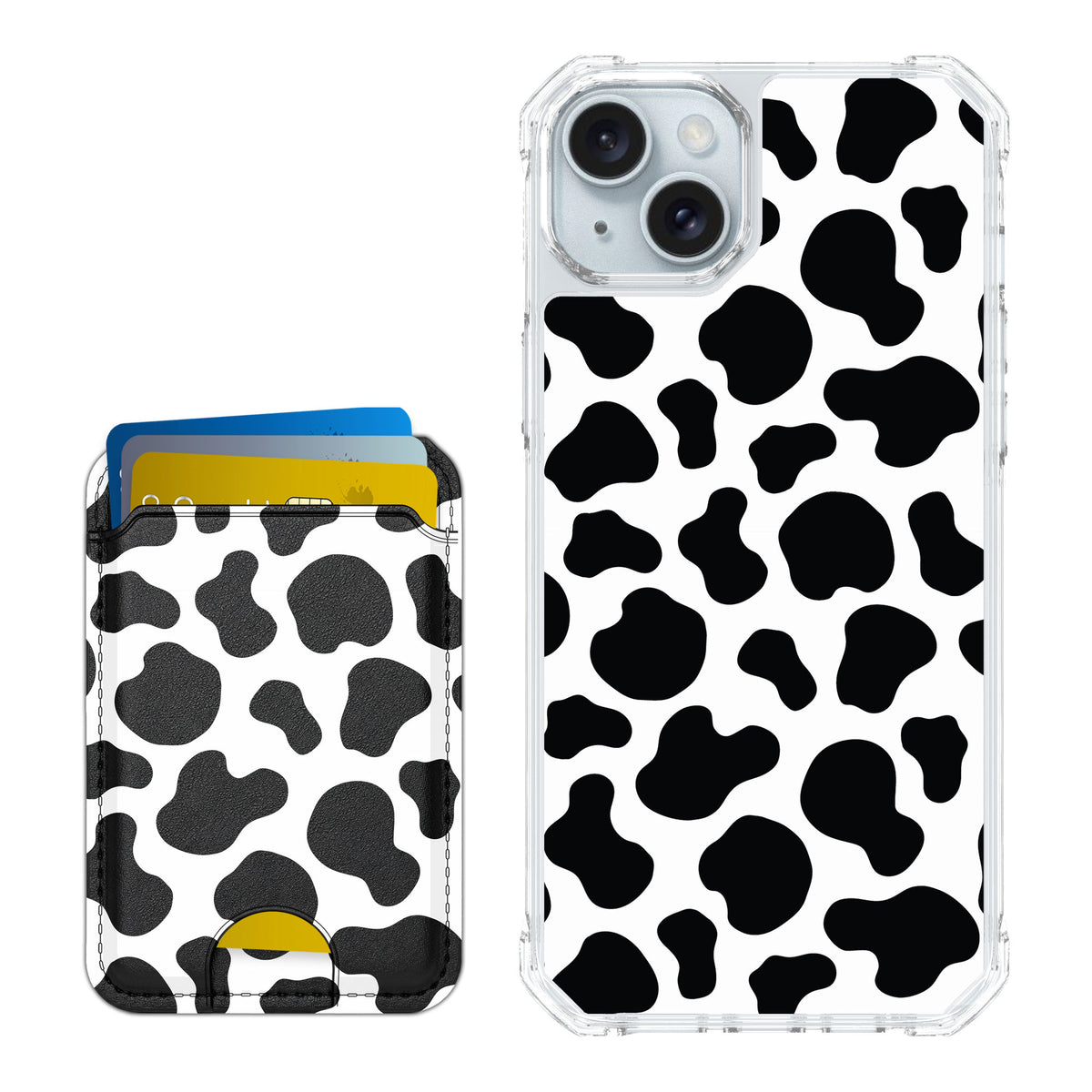 Scooch MagCase Cow Print for iPhone 14 Plus — Matching MagWallet Bundle