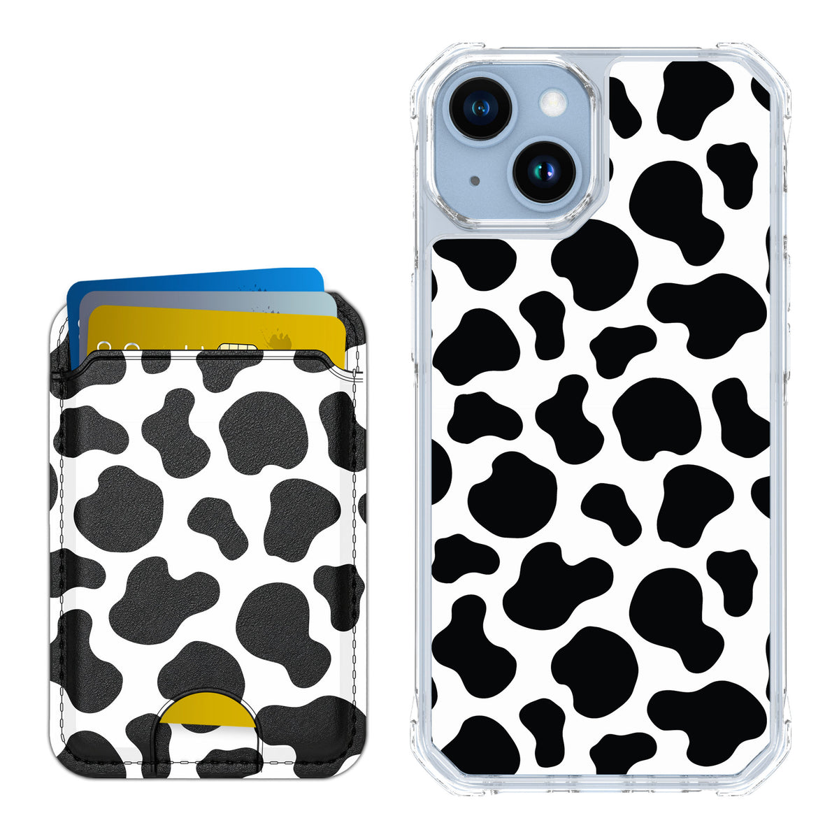 Scooch MagCase Cow Print for iPhone 14 — Matching MagWallet Bundle