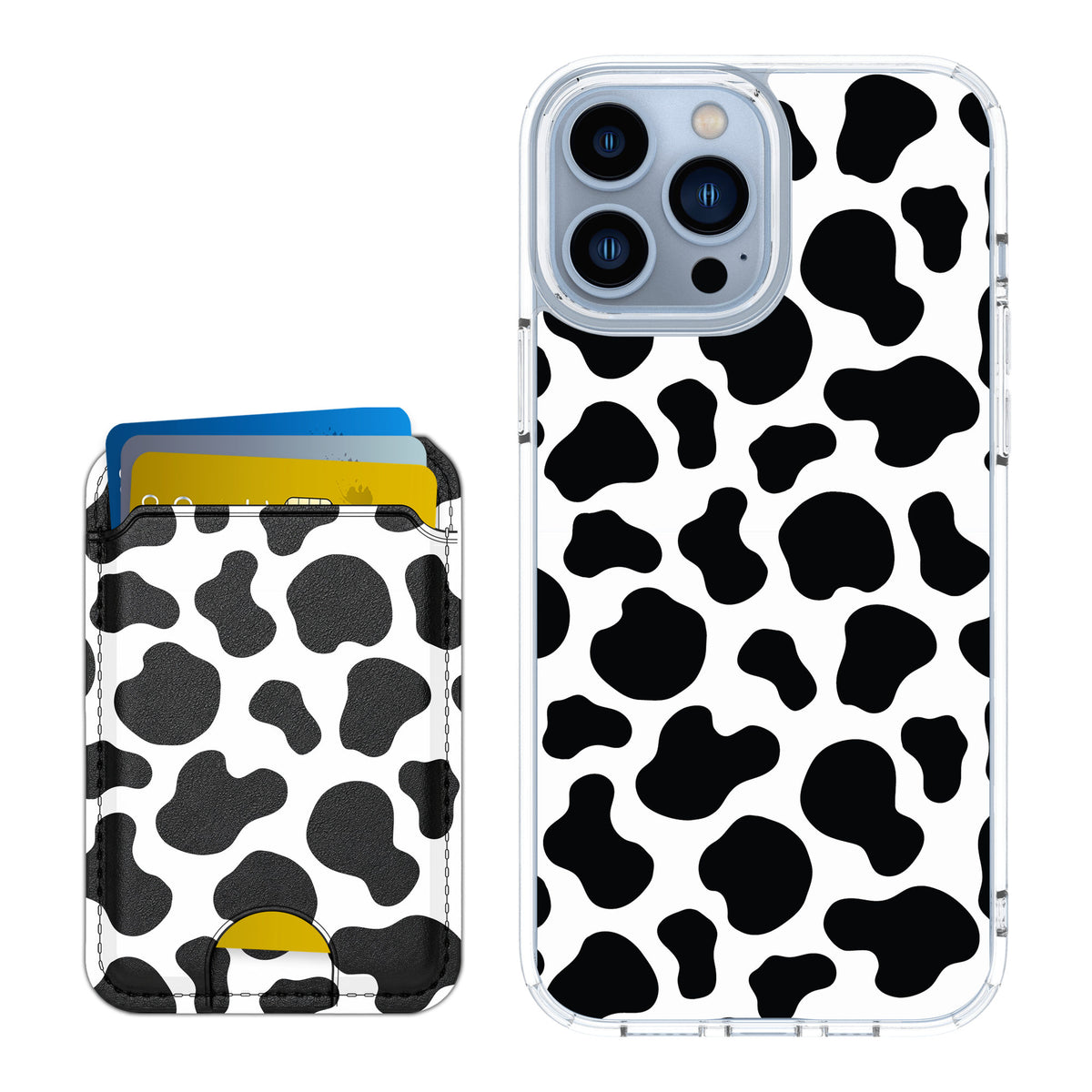 Scooch MagCase Cow Print for iPhone 13 Pro Max — Matching MagWallet Bundle
