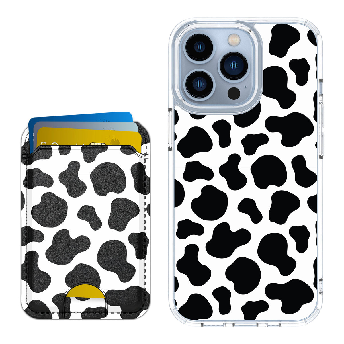 Scooch MagCase Cow Print for iPhone 13 Pro — Matching MagWallet Bundle