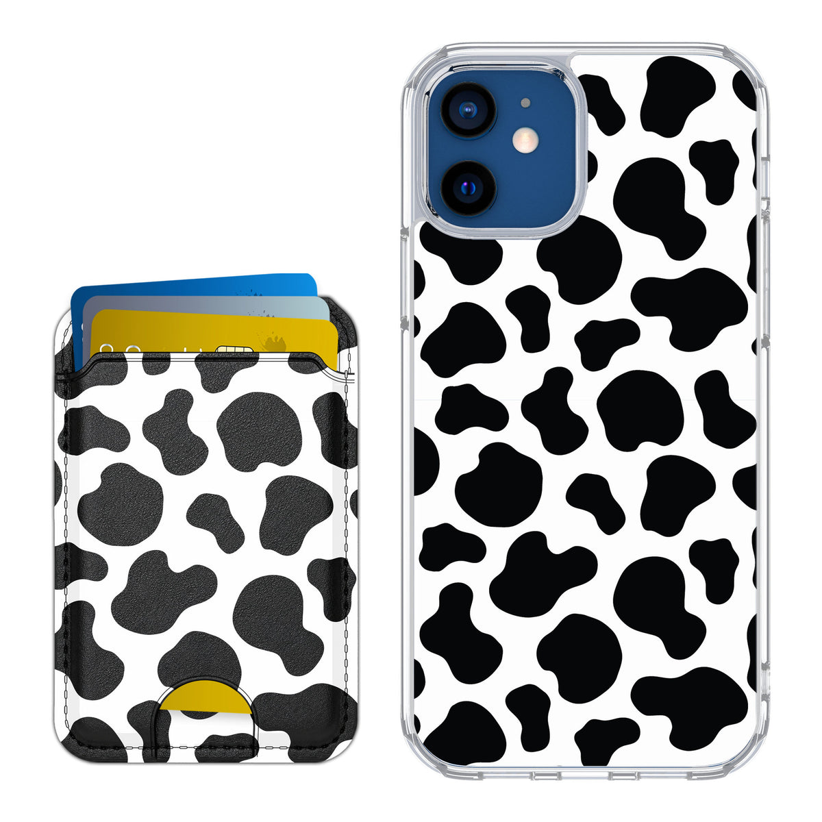 Scooch MagCase Cow Print for iPhone 12 — Matching MagWallet Bundle