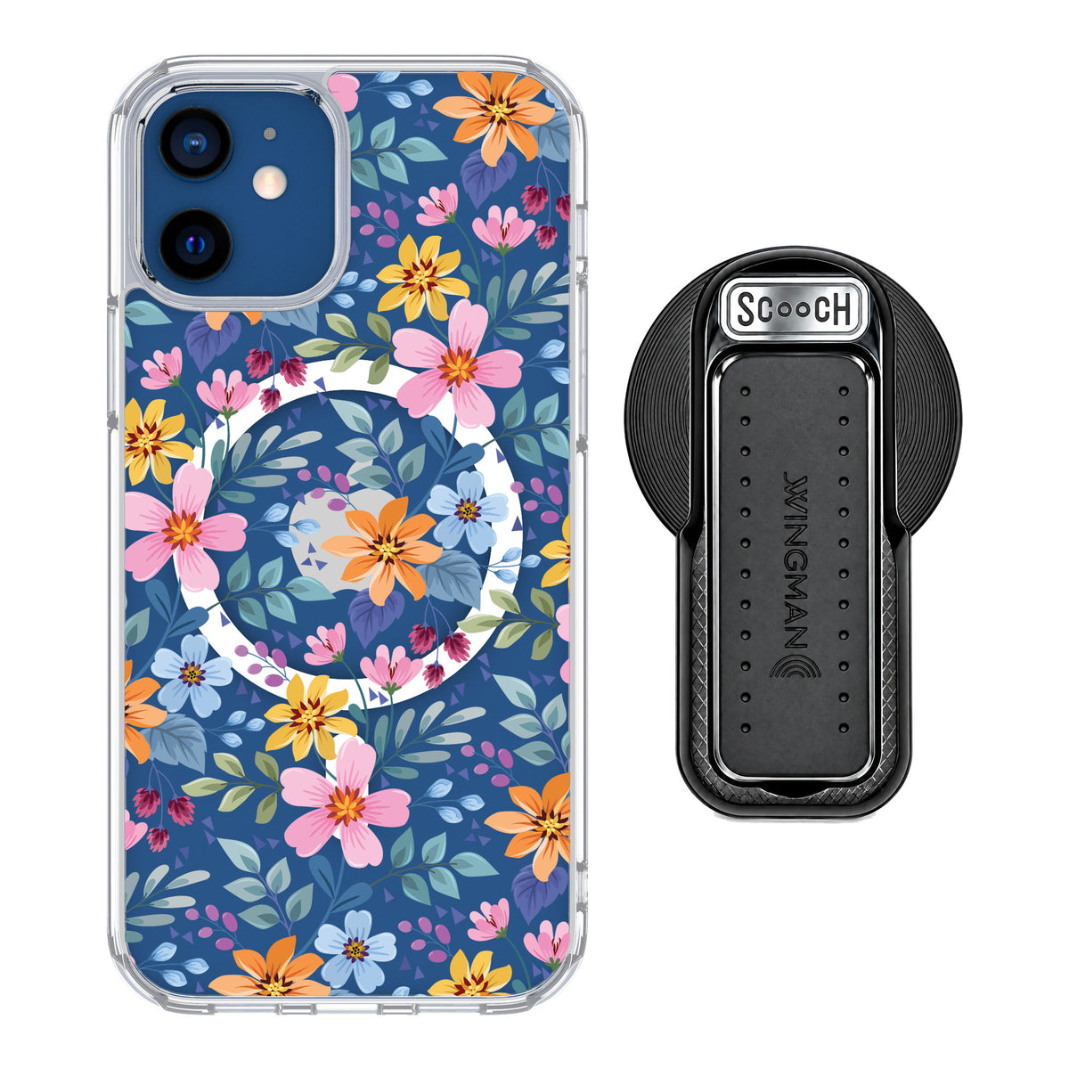 Scooch MagCase Full Bloom for iPhone 12 — MagSafe Wingback Bundle - Black