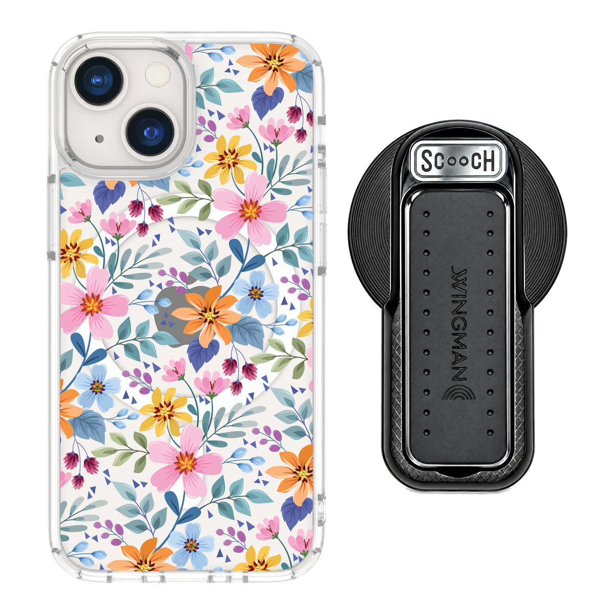 Scooch MagCase Full Bloom for iPhone 13 mini — MagSafe Wingback Bundle - Black