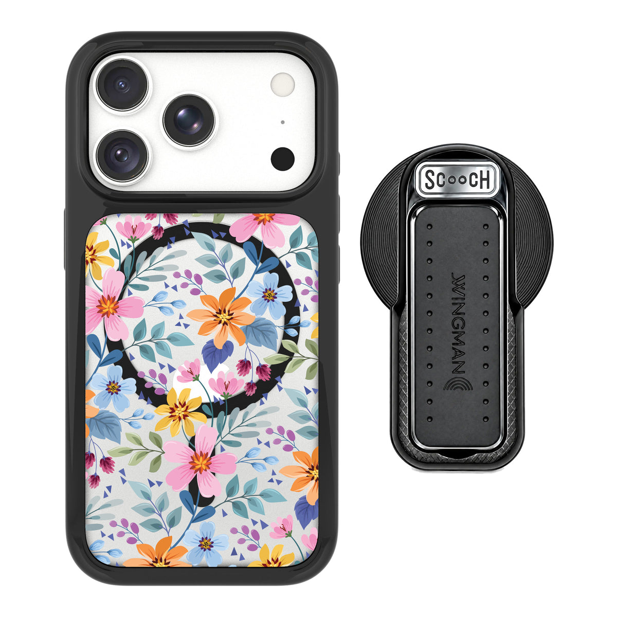 Scooch MagCase Full Bloom for iPhone 17 Pro — MagSafe Wingback Bundle - Black