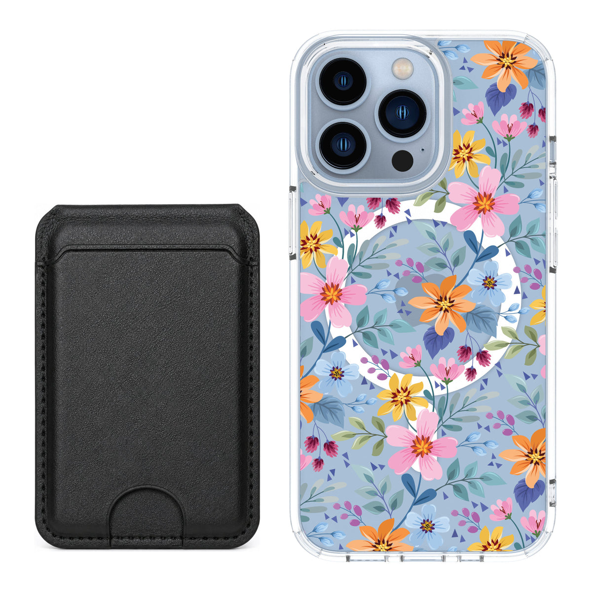 Scooch MagCase Full Bloom for iPhone 13 Pro — Black MagWallet Bundle