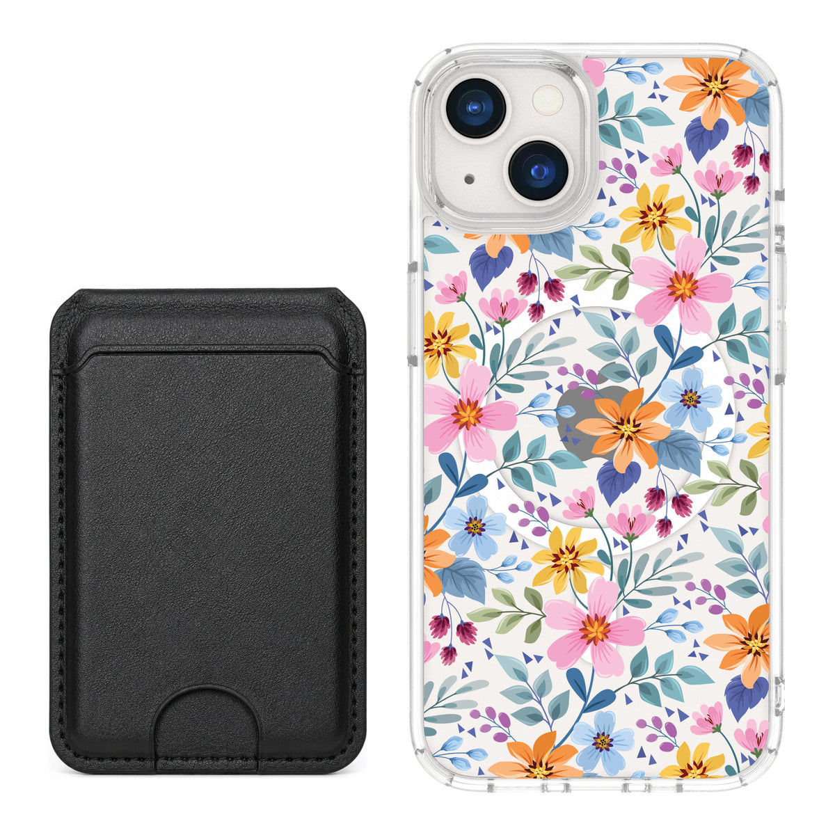 Scooch MagCase Full Bloom for iPhone 13 — Black MagWallet Bundle