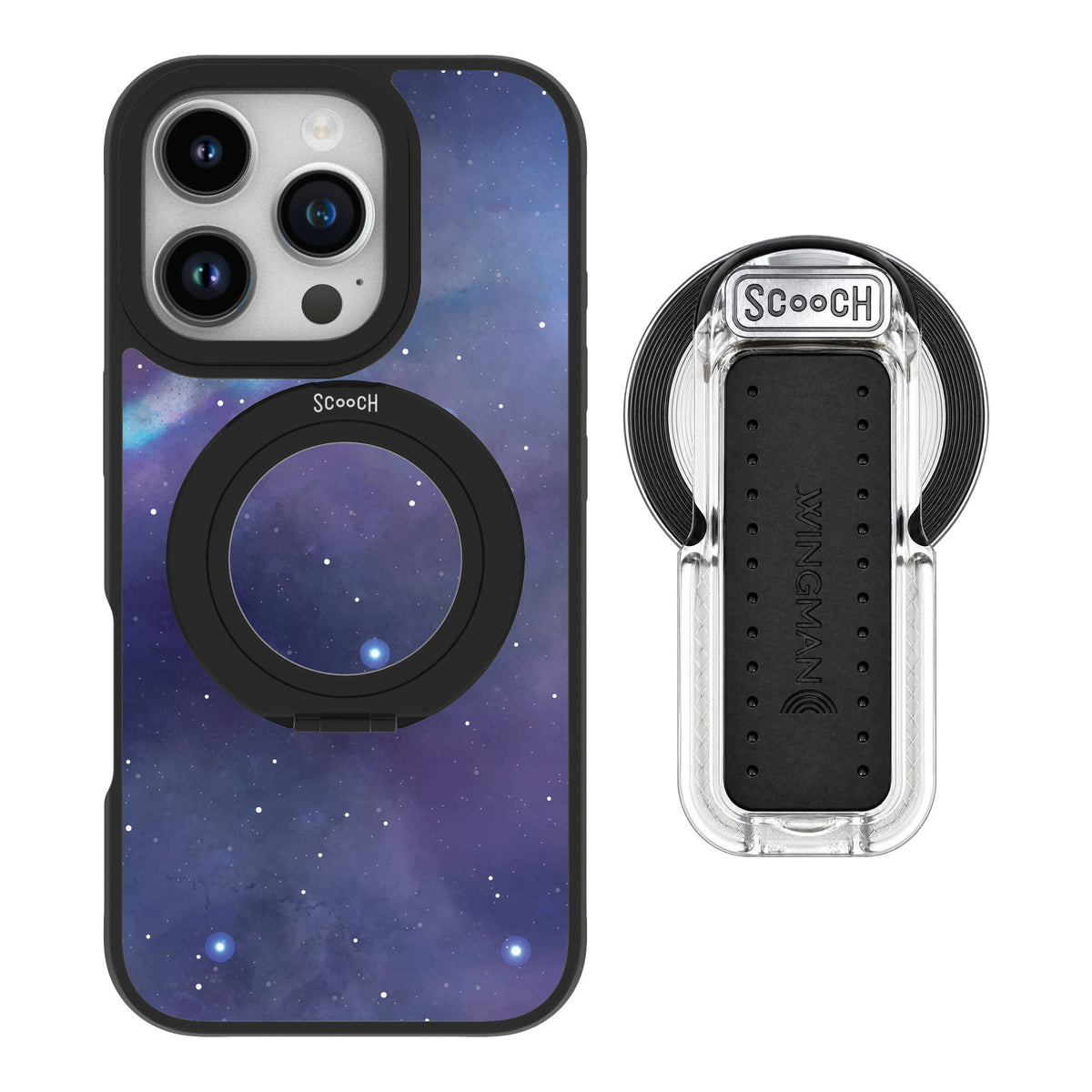 Scooch MagCase Galaxy for iPhone 16 Pro — MagSafe Wingback Bundle - Clear