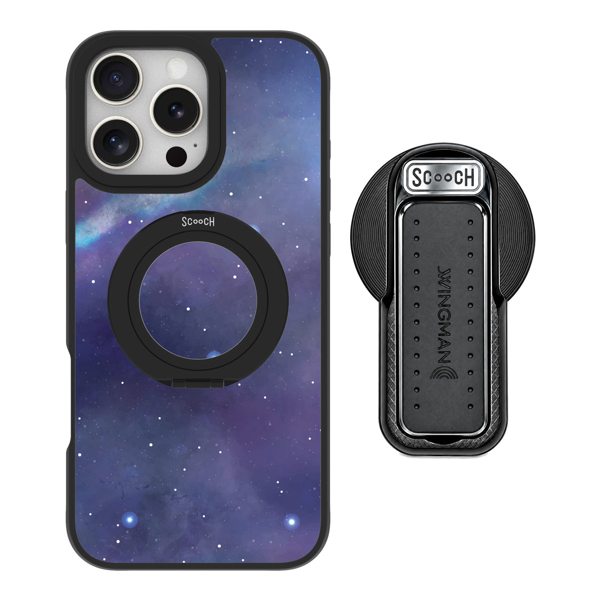Scooch MagCase Galaxy for iPhone 16 Pro Max — MagSafe Wingback Bundle - Black